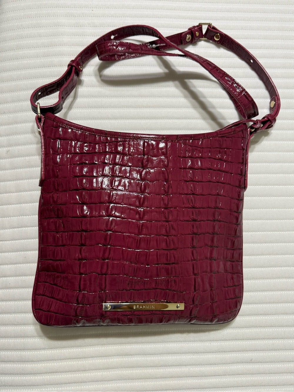 Brahmin Burgundy Katie Crossbody Bag
